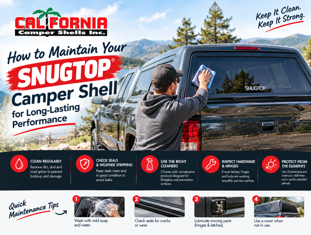 snugtop camper shell maintenance